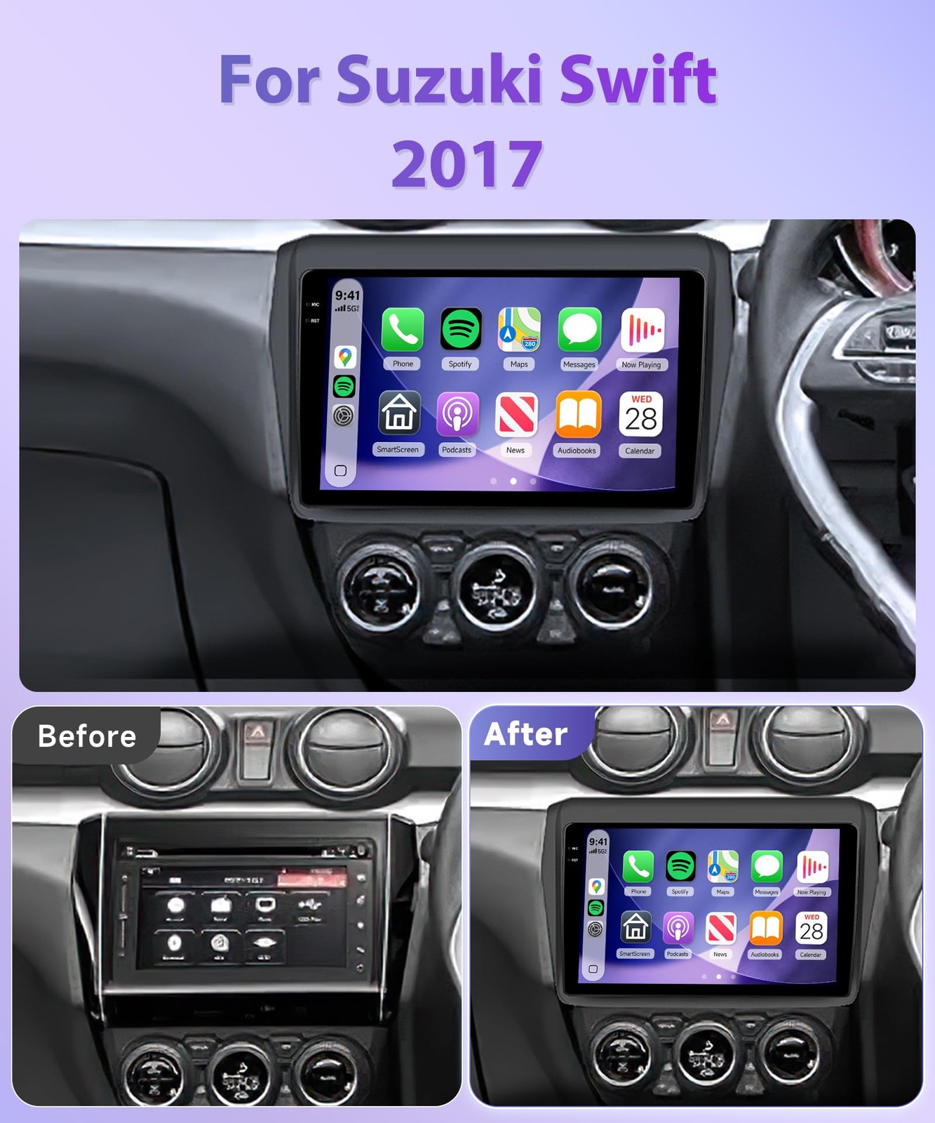 4G64G Rimoody Android 13 Car Stereo Radio For Suzuki Swift 2017 2018 2019 2020