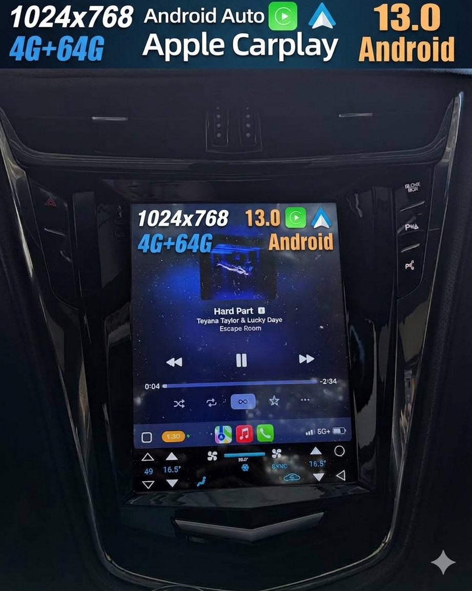 Android 15 Carplay Car Stereo Radio Sat Nav For Cadillac ATS SRX XTS ATSL CTS