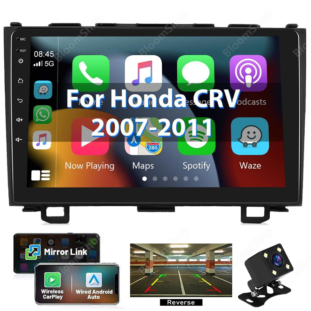For Honda CRV 2007-2011 Car Stereo Radio 9” Android 15 Carplay GPS Navi WIFI BT