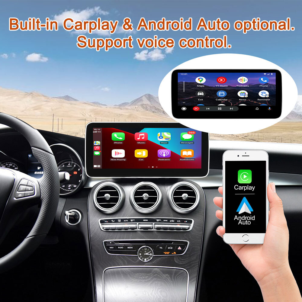 For Benz C W204 2007-2011 Android 13 Car Stereo Radio GPS Navi Touch Screen 64G