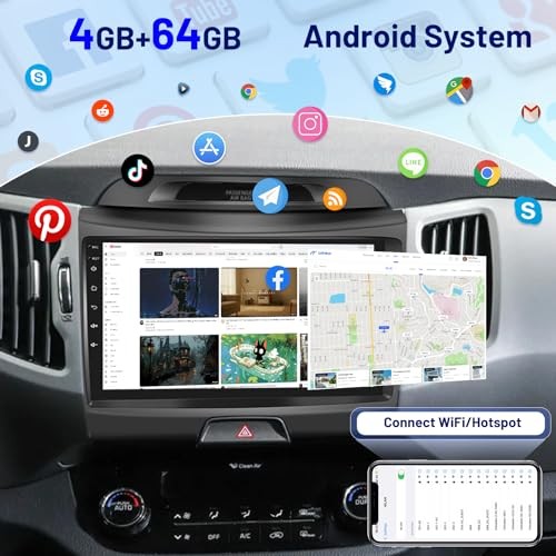 [4G+64G] Car Radio for Kia Sportage 2010-2016 with Wireless 4+64G