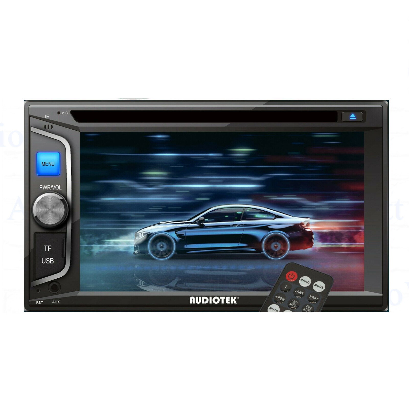 Audiotek AT-68BT 2 Dins 6.2″ Touch Screen Player Bluetooth + Rear Camera XV-30CH