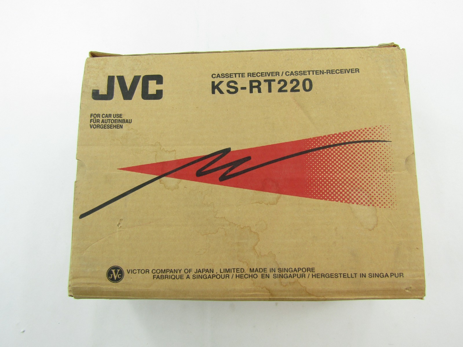 JVC KS-RT220 Car Cassette Receiver Radio Manuals Original Box Opened