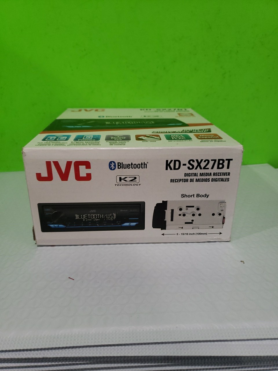 JVC KD-SX27BT Car Stereo with Bluetooth, 100W Digital Media Receiver New
