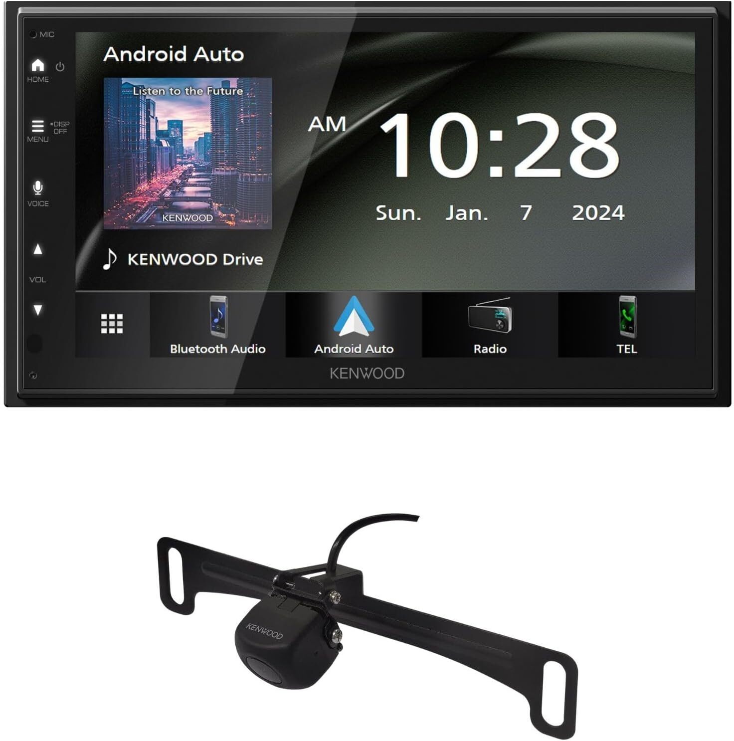 KENWOOD DMX4710S Car Stereo Apple CarPlay & Android Auto + CMOS-230LP Backup Cam
