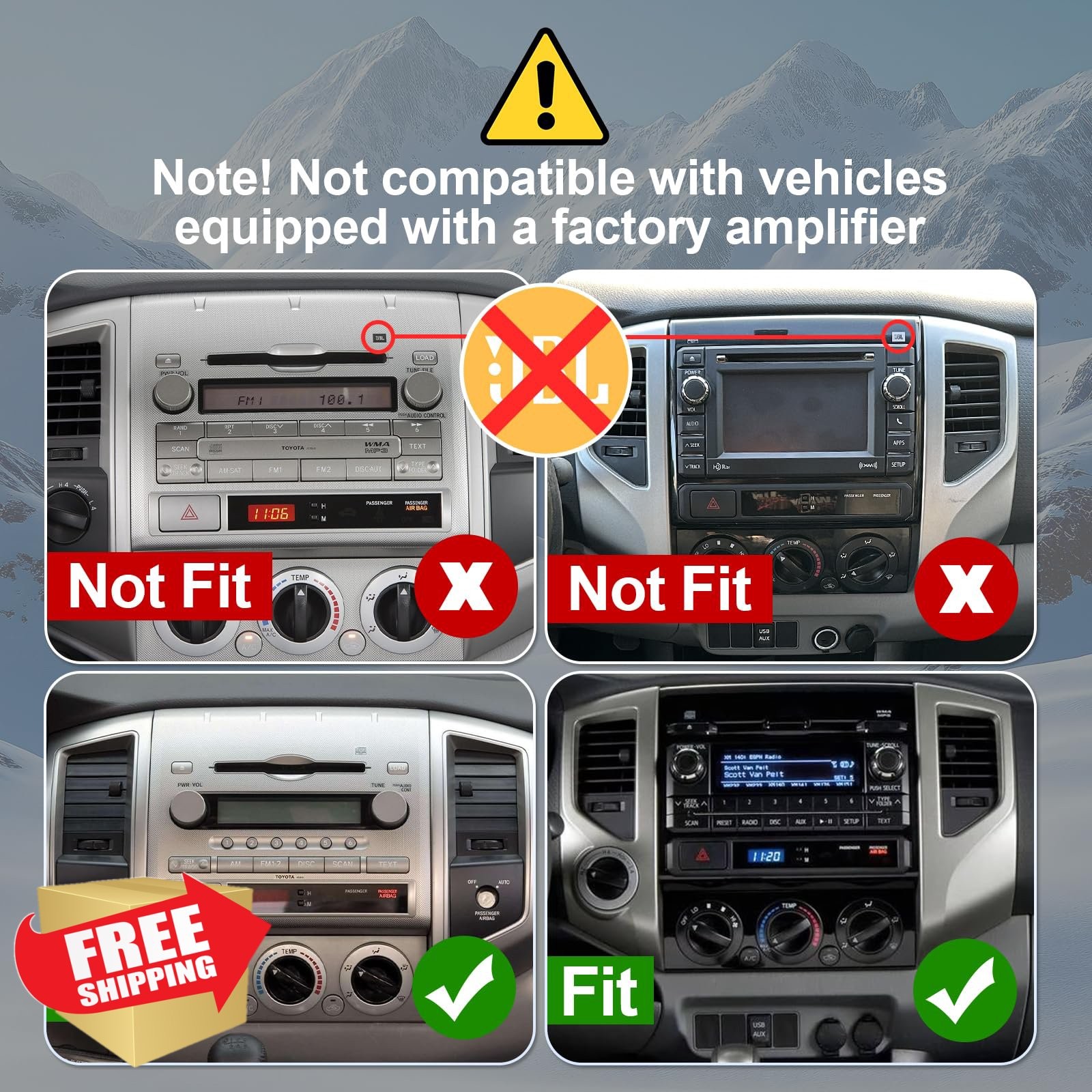 AUMUME Double Din Car Stereo Tacoma 2005-2013
