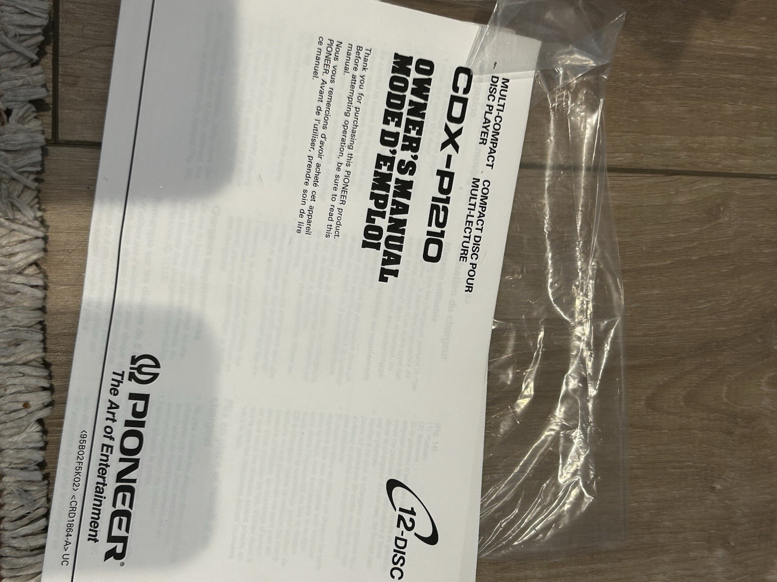 PIONEER 12 CD-Changer Disc Multiplayer CDX-P1210 In Box