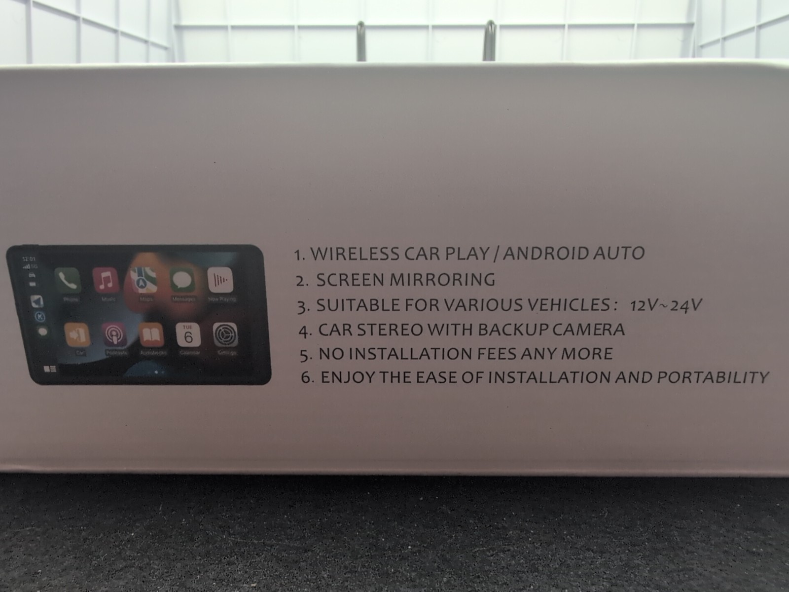 Brand New Portable Wireless Car Stereo, 7″ Screen, + Apple Carplay, Android Auto