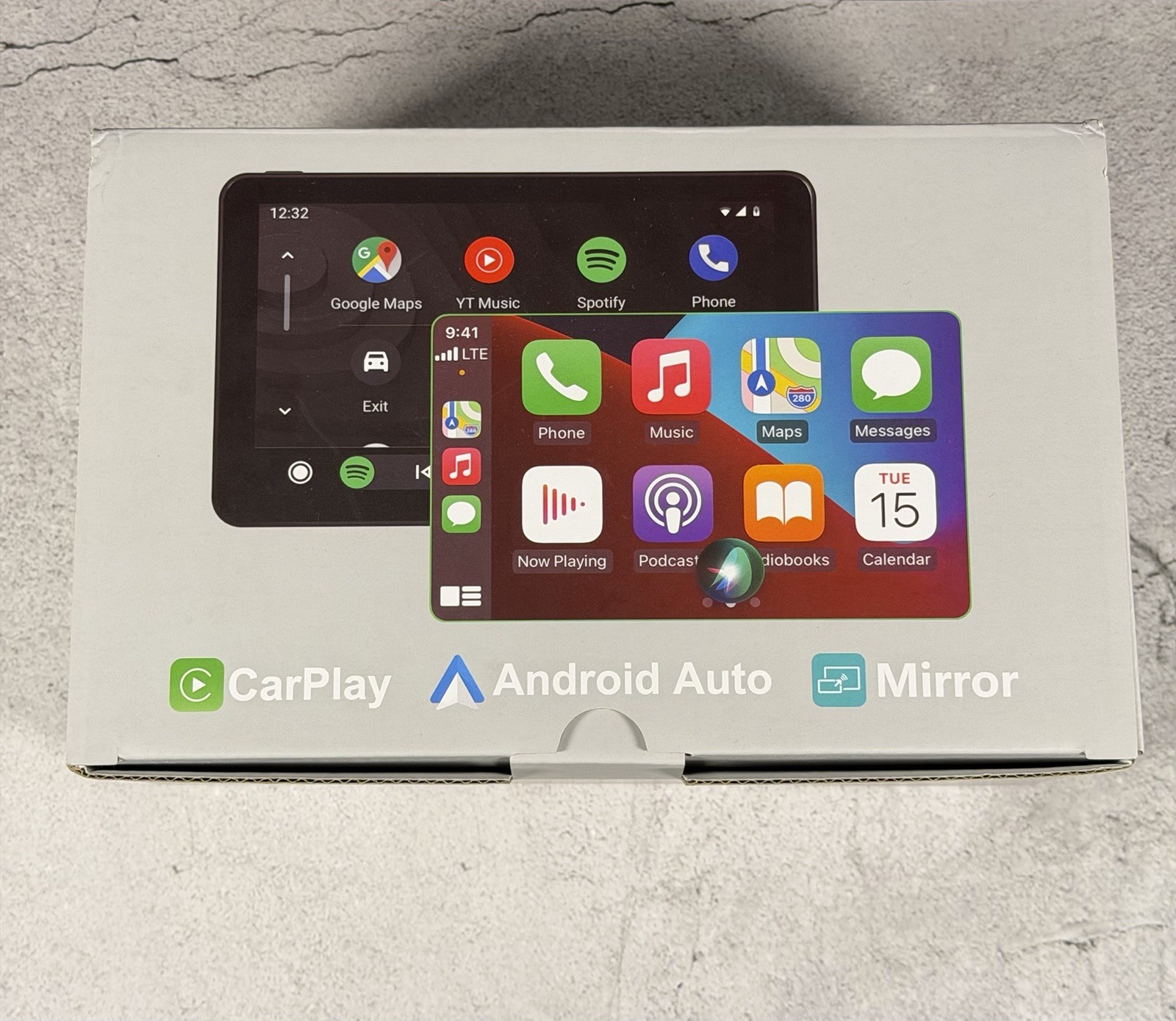 NEW 9” Wireless Apple CarPlay Android Auto Portable Car Stereo Touchscreen