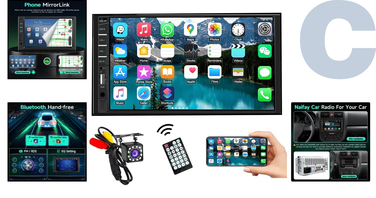 High-Quality Bluetooth Car Stereo with Backup Camera & Advanced Sound Features