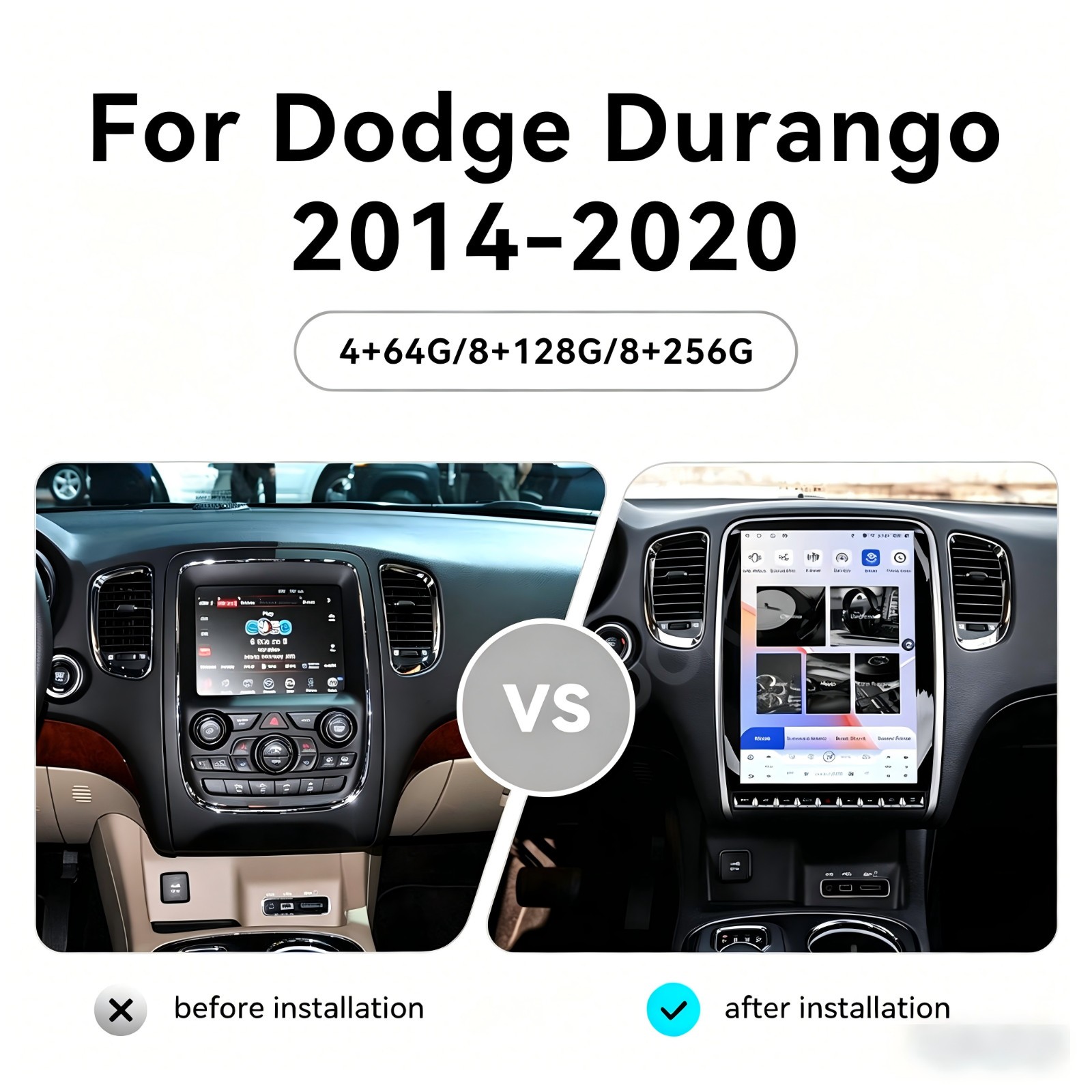 14.5″ Tesla Style Car Radio For Dodge Durango 2014-2020 Android 64GB