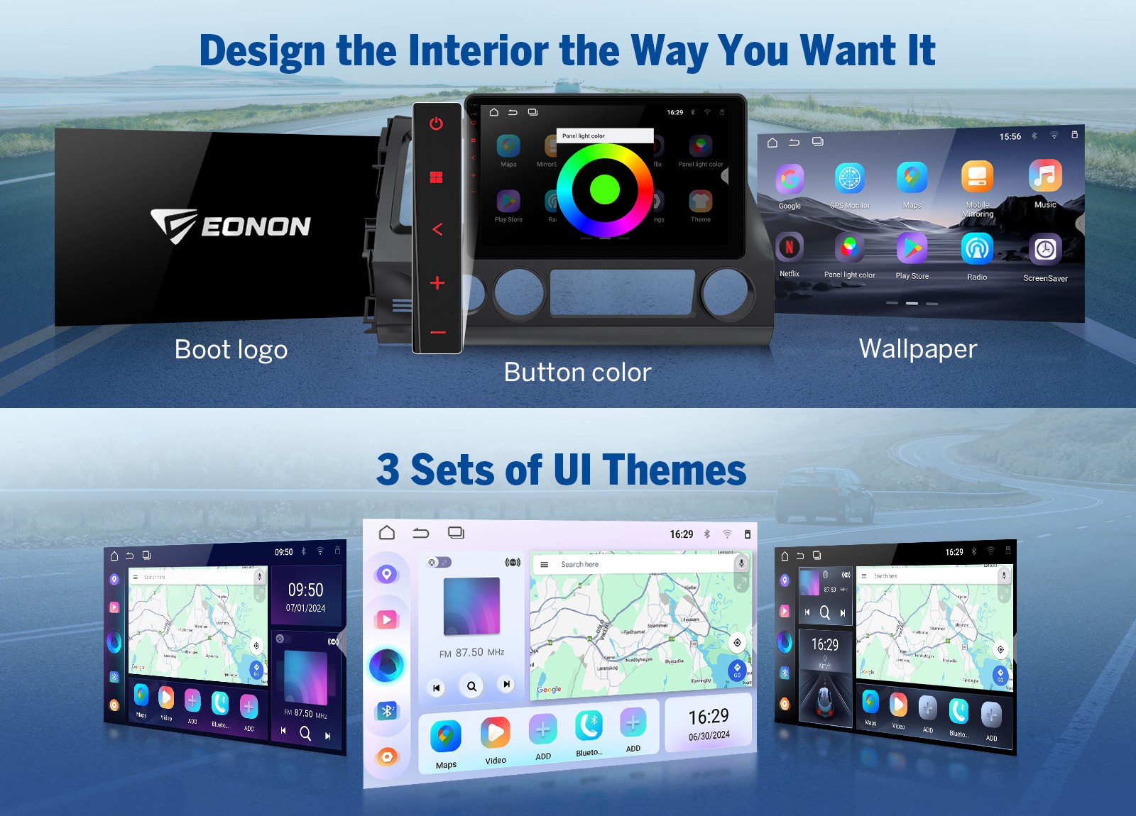 HCIV1X7A 10.1 inch Android 14 4+64 for Civic 8th Gen Car Radio Apple CarPlay SWC