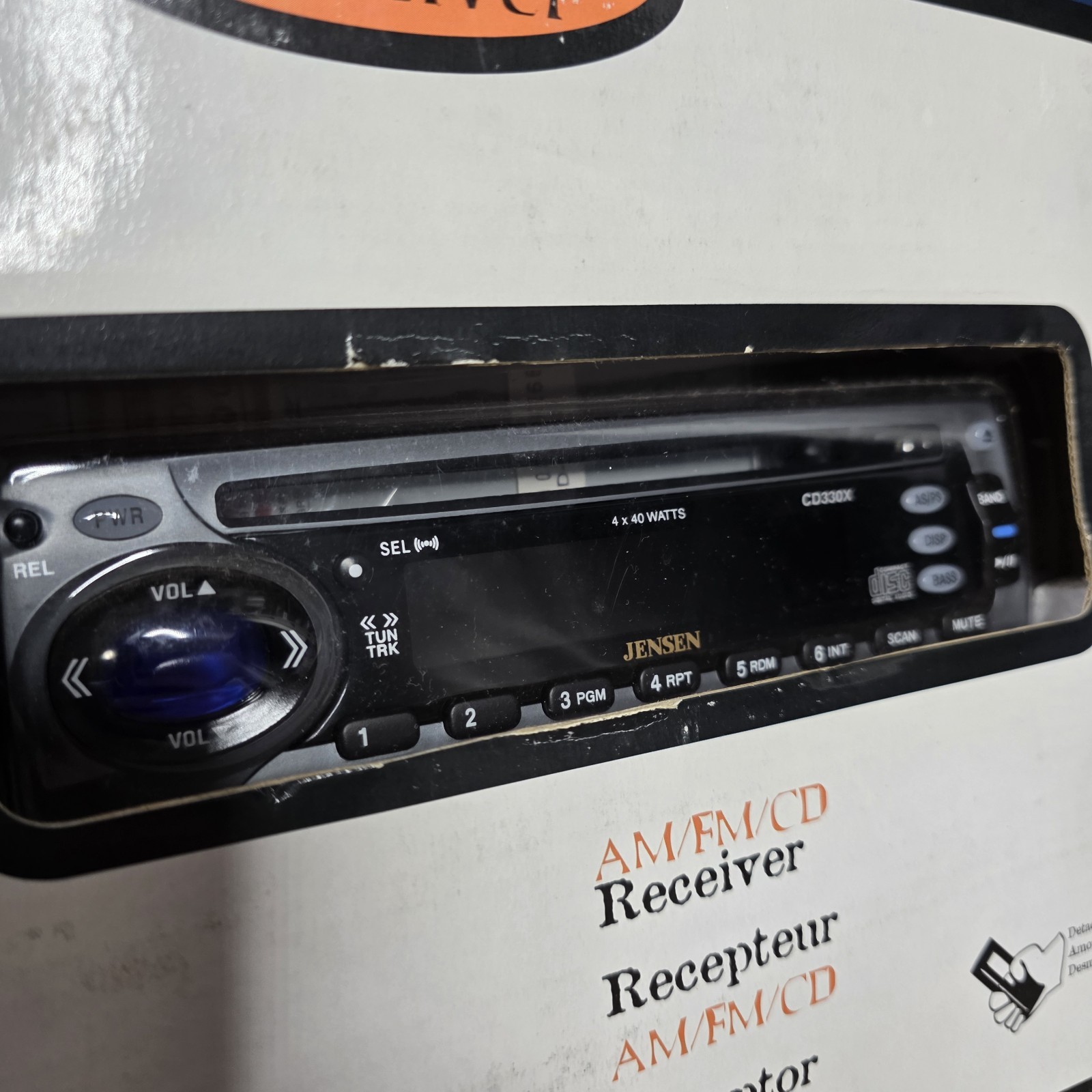 Jensen CD-330K Detachable Face AM/FM/CD Receiver with Remote Control 160 Watts