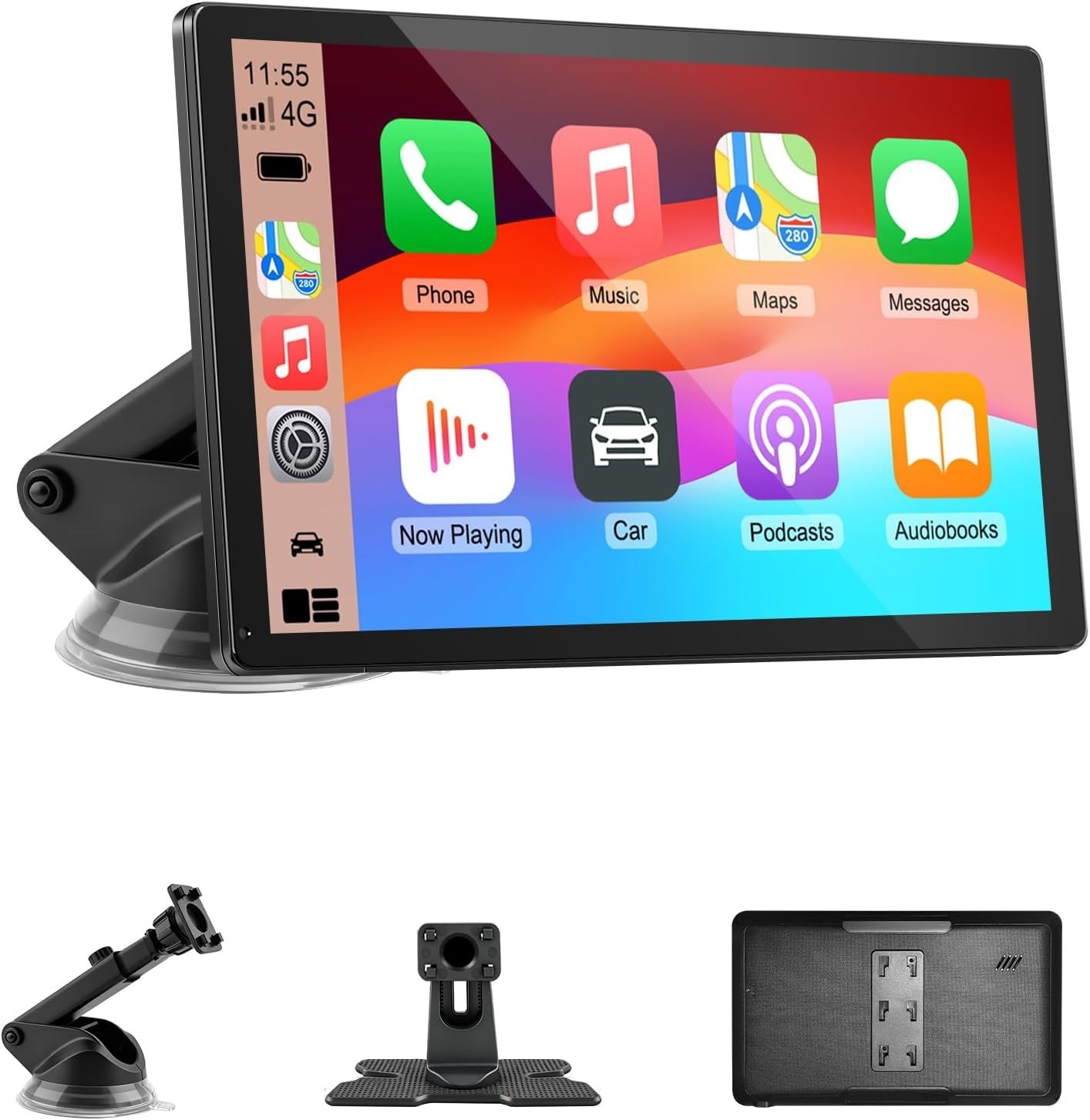 Portable 9” HD CarPlay & Android Auto Screen – Hands-Free Convenience on the Go