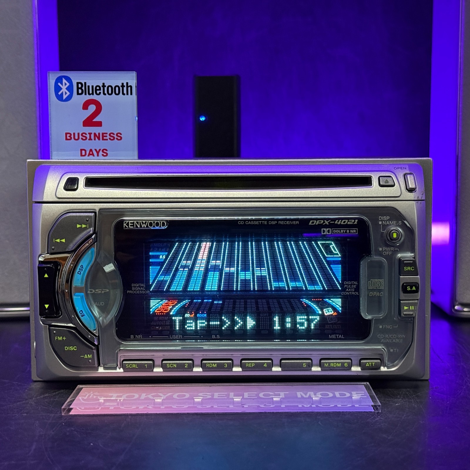 Kenwood DPX-4021 2DIN Car Audio CD Cassette Bluetooth Player JDM Tested In Stock