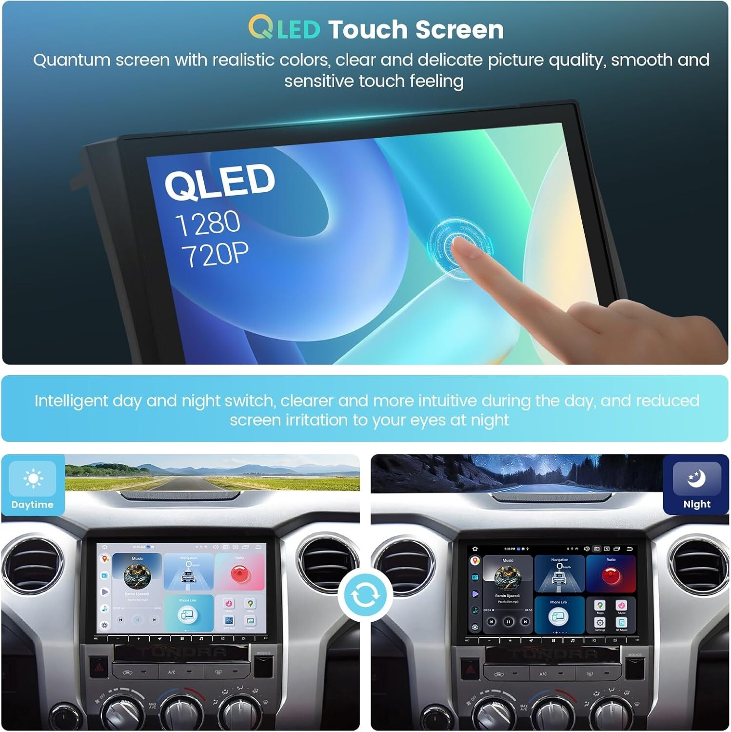 Roadanvi 10.2″ Car Stereo for Toyota Tundra 2014-2021 GPS CarPlay Navigation