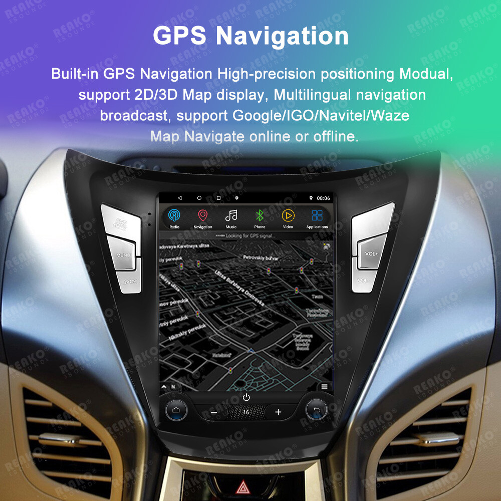9.7” 2+23G Car Audio Player For Hyundai Elantra 2011-2013 Apple Carplay Stereo