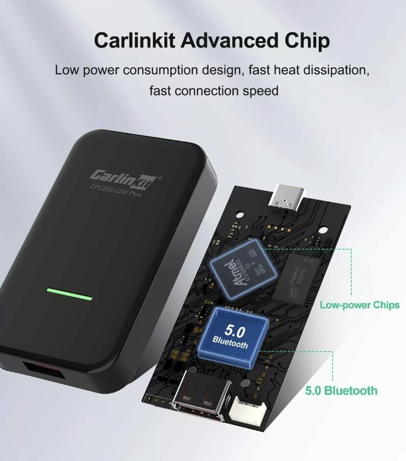 NEW CarlinKit CPC200-U2W-Plus 3.0 Wireless CarPlay Adapter USB for Factory Wired