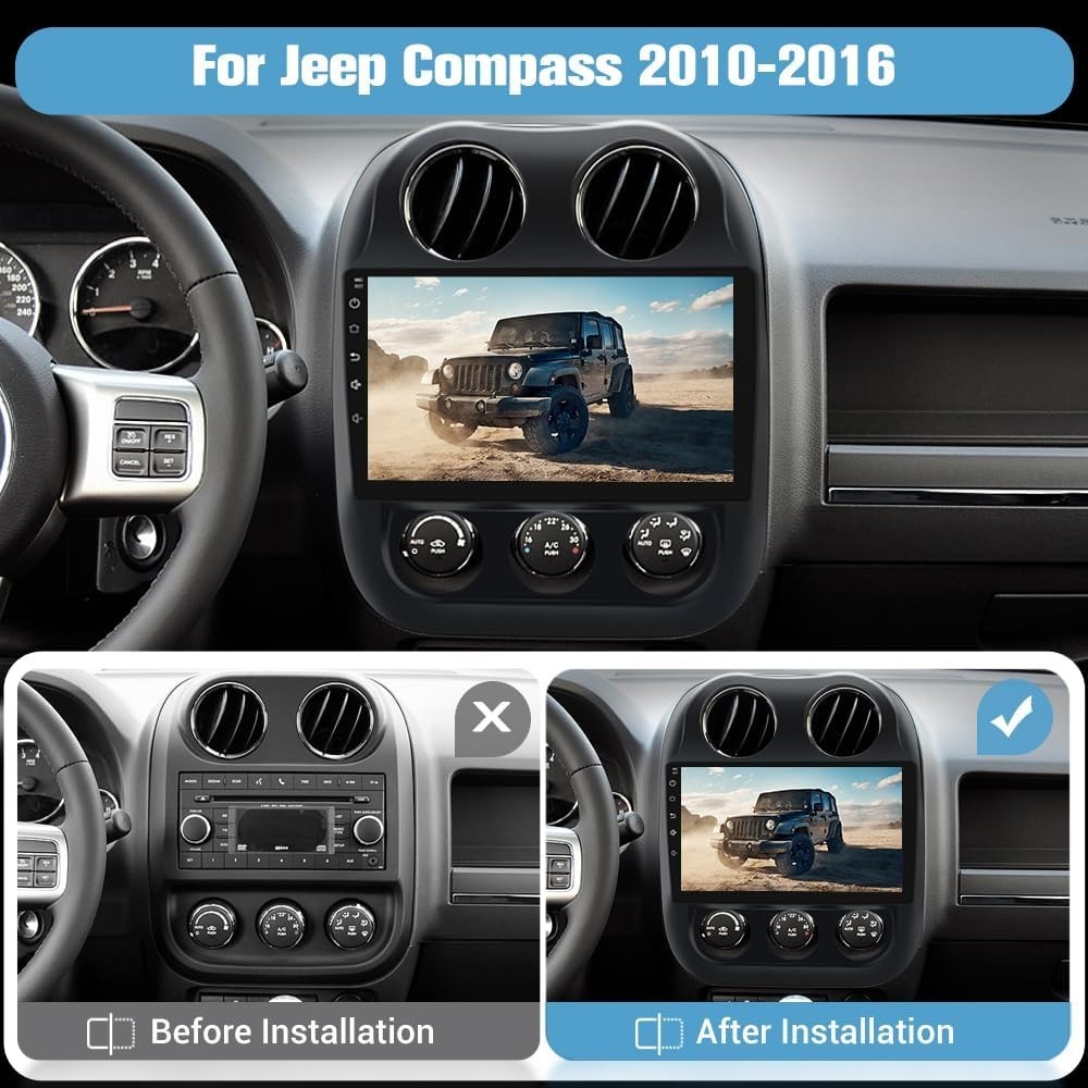 10″ Car Stereo for Jeep Compass Patriot with CarPlay Android