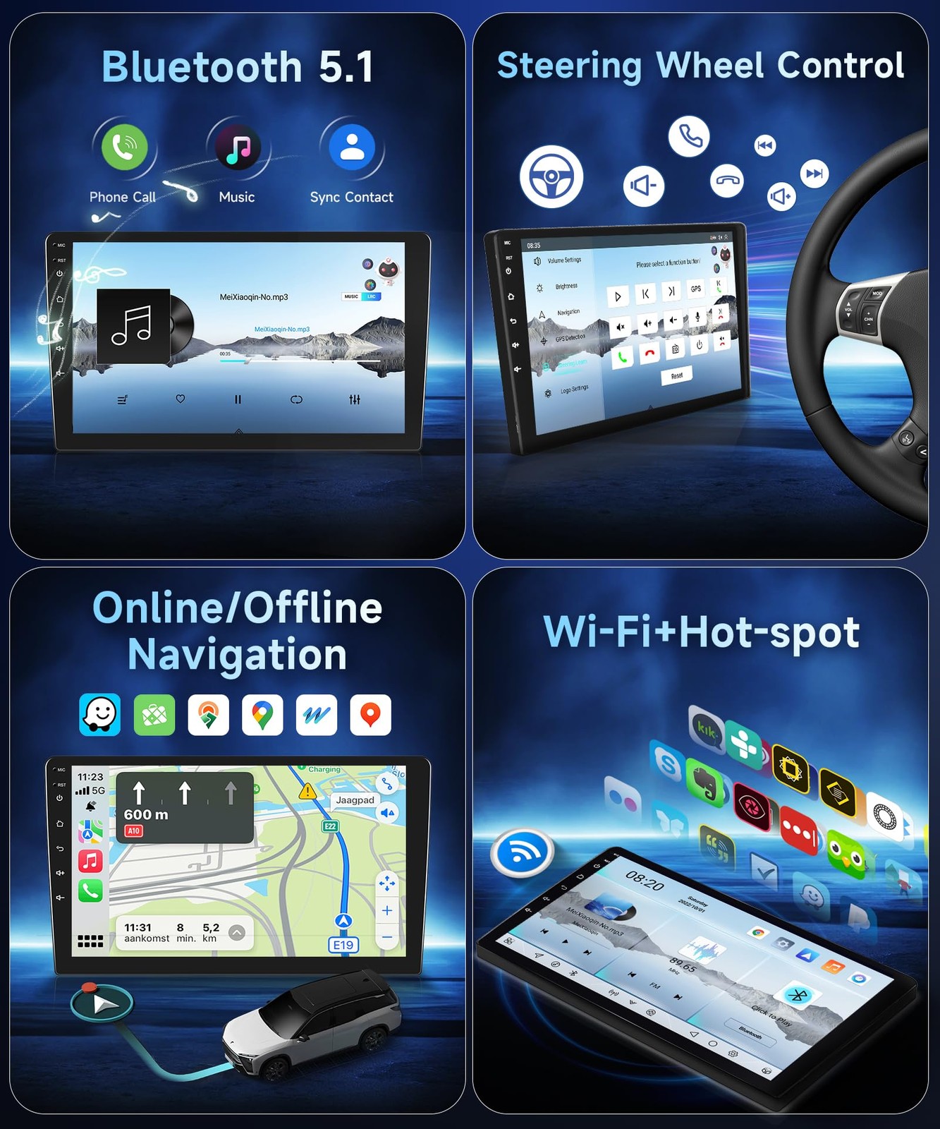 8Core4+64G Car Stereo for Ford Explorer 2005-2010 Wireless CarPlay/Android Au…