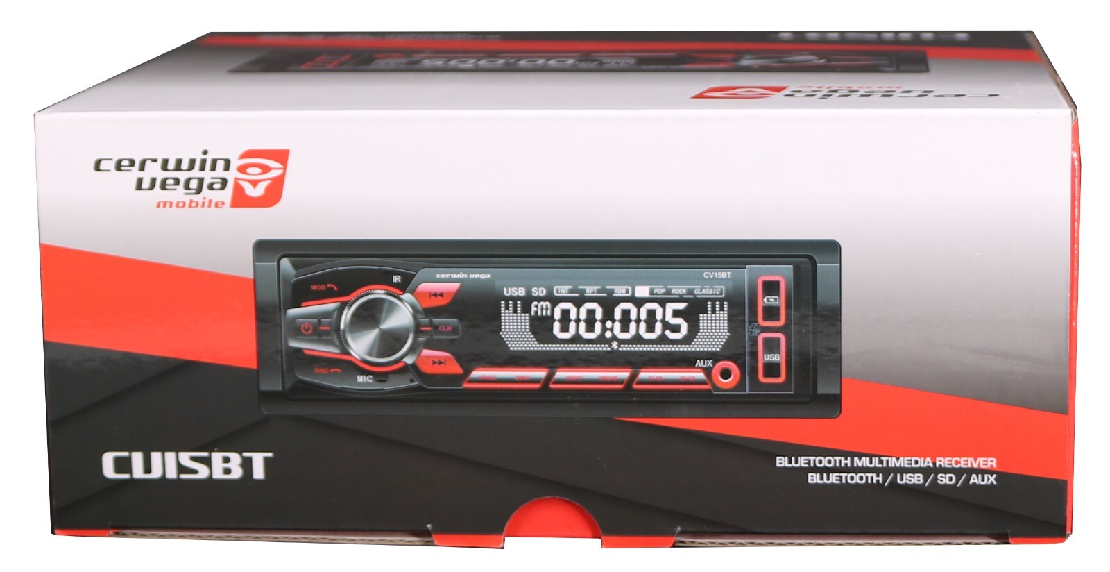 Cerwin Vega 1-Din Bluetooth AM FM Car Stereo Receiver + 2x 6×9″ Speakers 700W