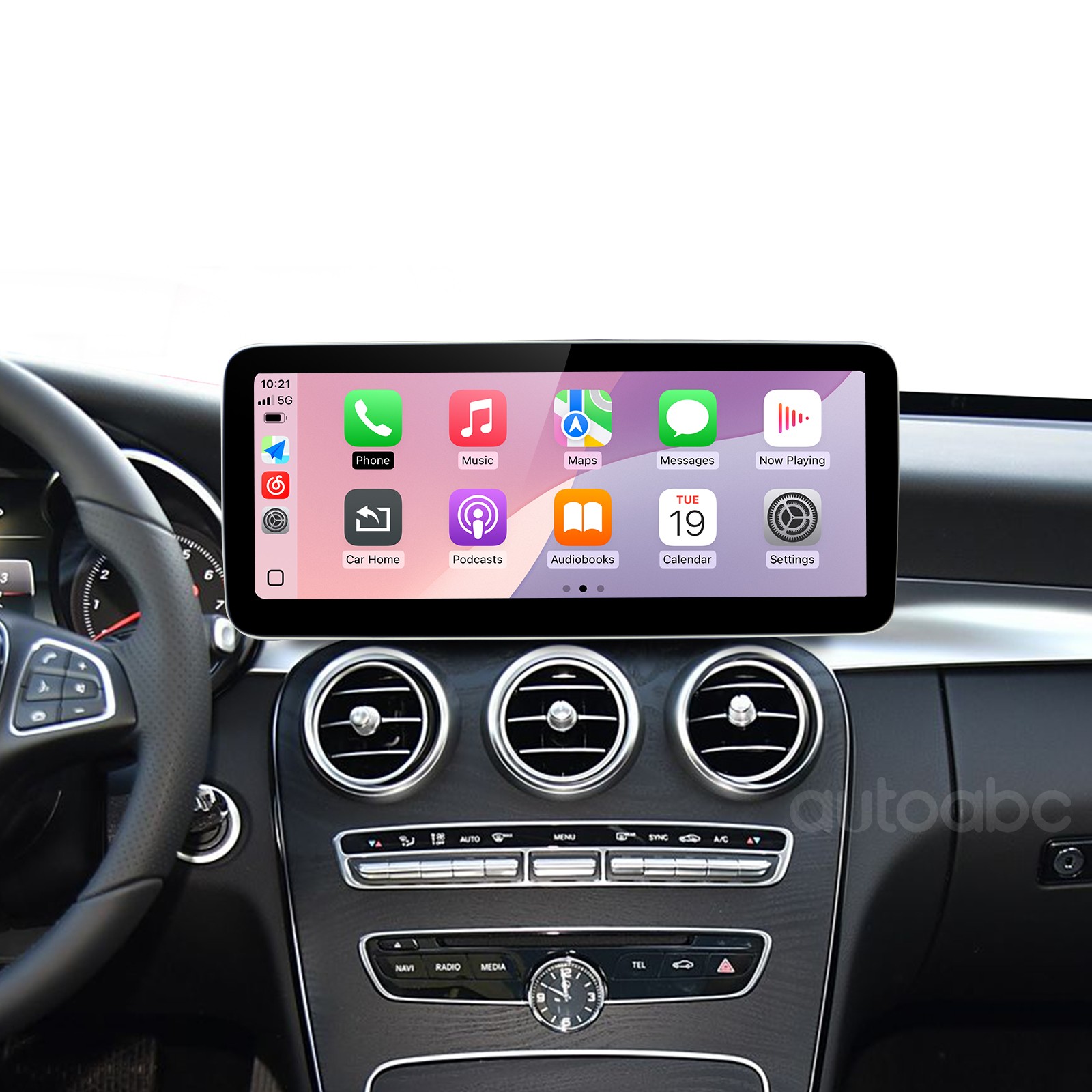 12.3″Apple Carplay Android Auto Upgrade Kit for Mercedes C Class W204 NTG5.0