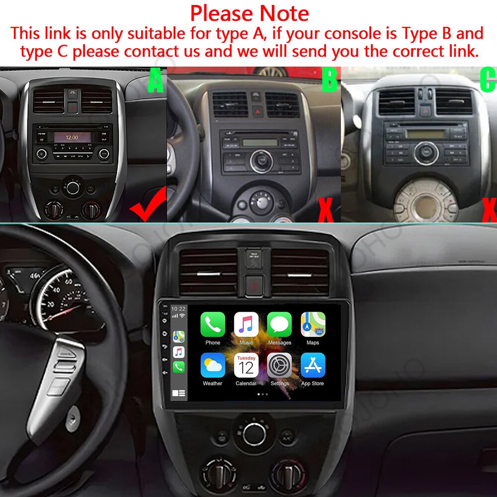 For Nissan Versa Sedan 2015-2019 Android 15.0 Car Stereo Radio GPS Nav + Camera