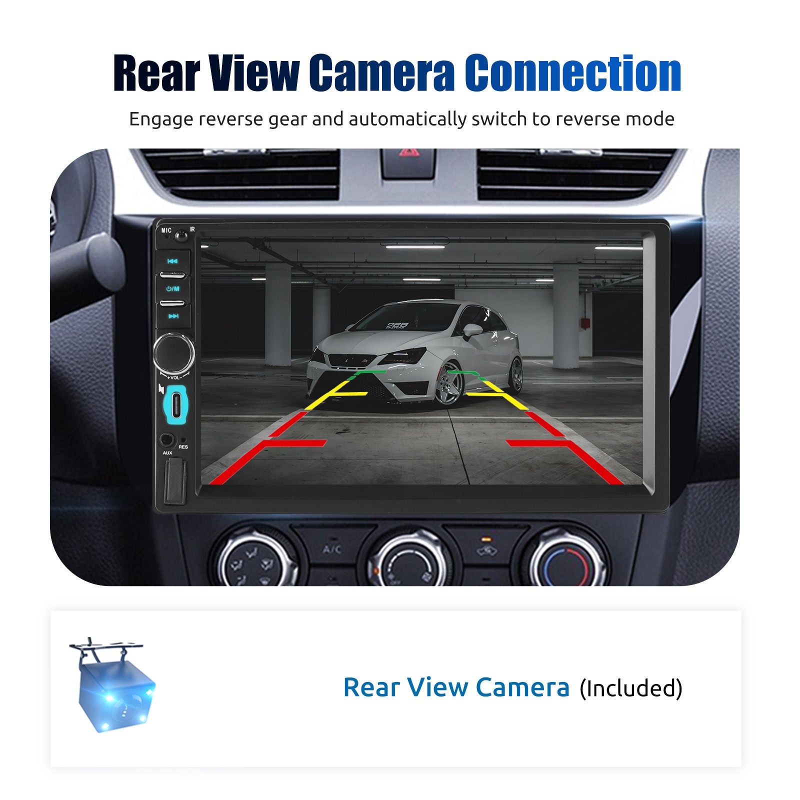 7 Inch Double 2 Din Car Stereo Radio For Apple CarPlay Android Auto Multimedia