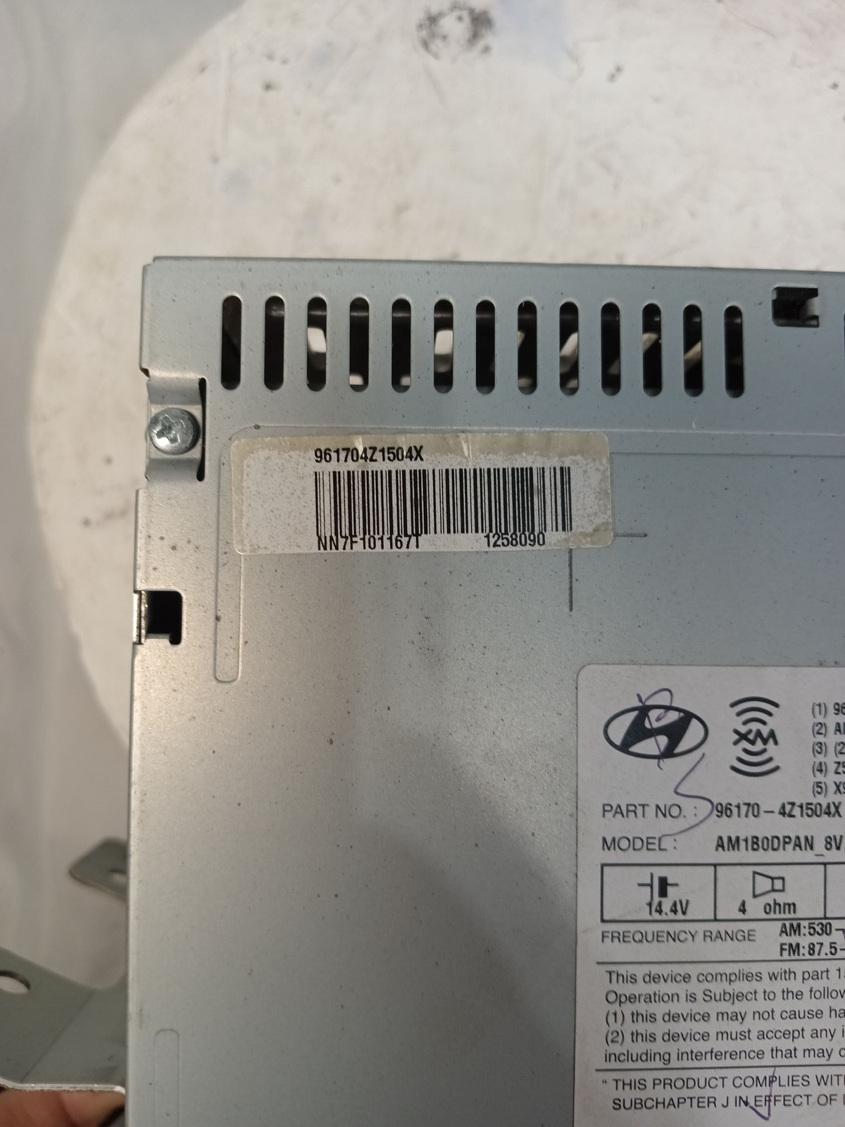 2015 2016 Hyundai Santa Fe AM FM CD MP3 Radio Receiver XM Satellite