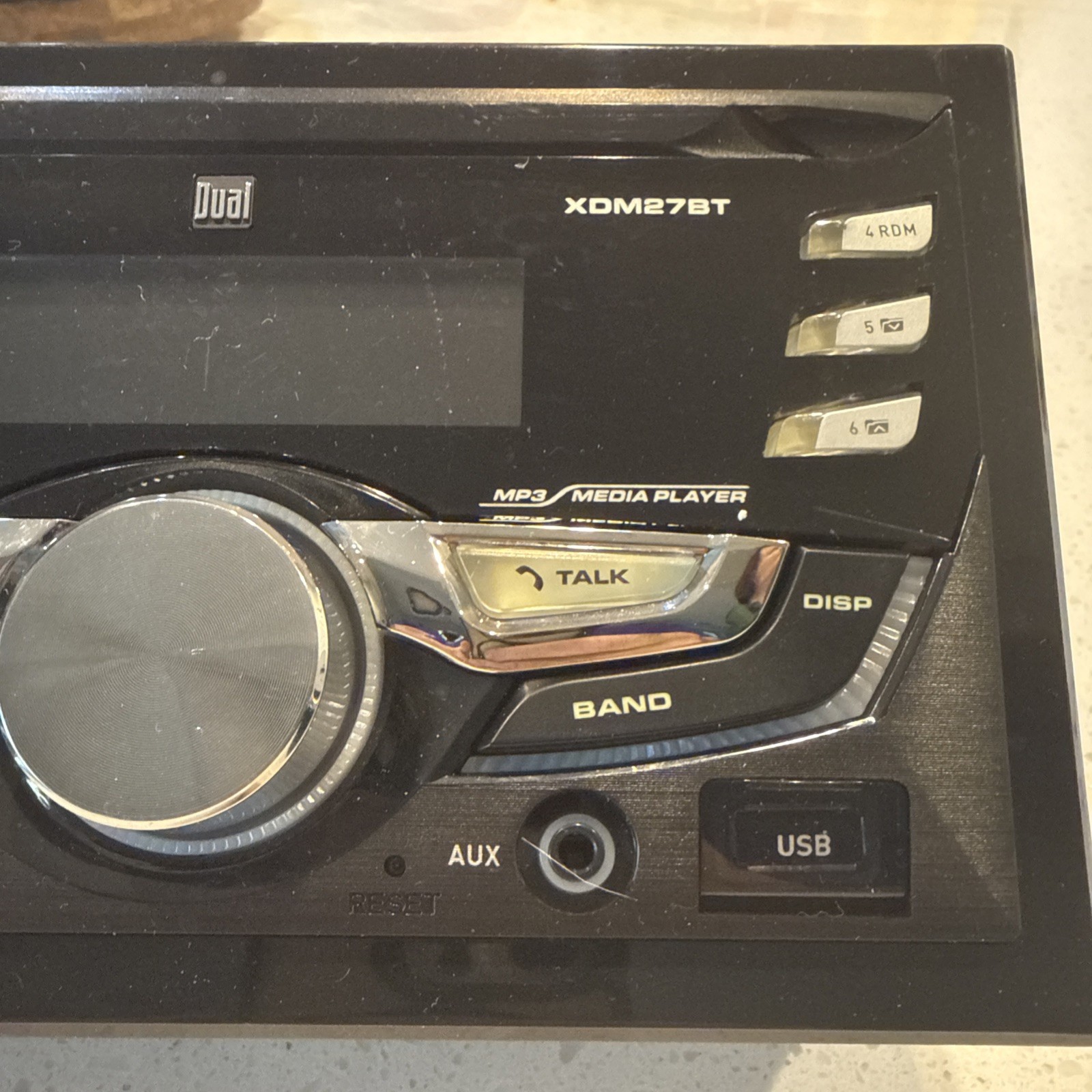 Dual Make XDM27BT AM/FM Radio MP3 USB Double DIN Car Stereo Receiver NOT TESTED