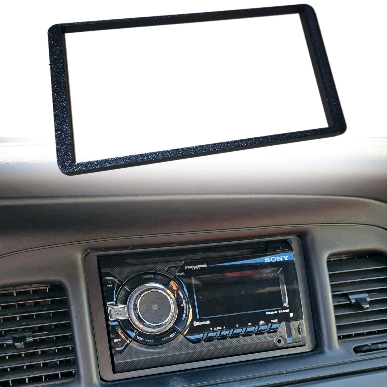 Double-Din Stereo Gap Filler For Aftermarket Radio Ford Crown Victoria Bezel