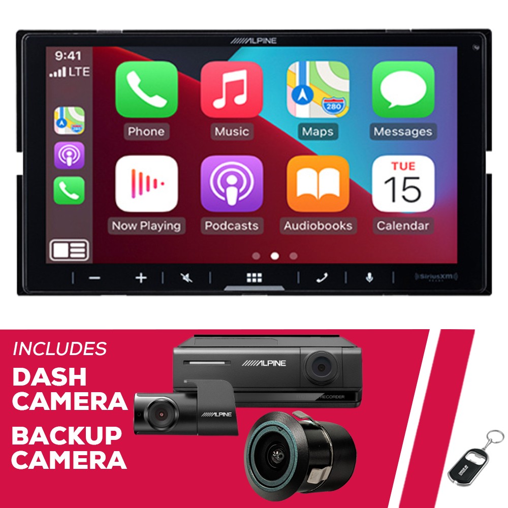 Alpine iLX-W670-M 6.75″ Multimedia Receiver & Bullet Camera & DVR-C320R Dash Cam
