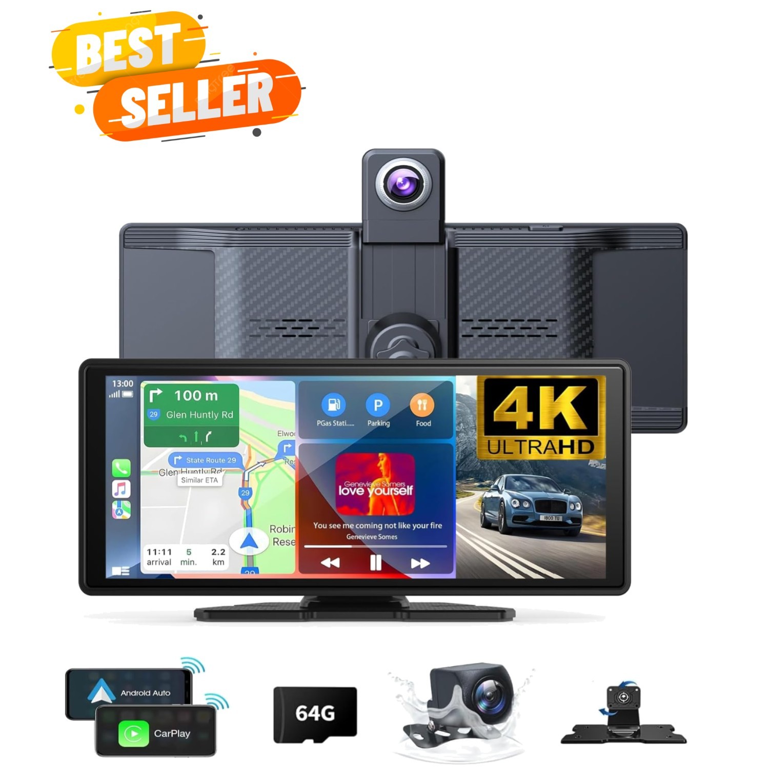 Advanced 10.26-Inch Carplay & Android Auto Screen with Dual Cameras & Wi-Fi