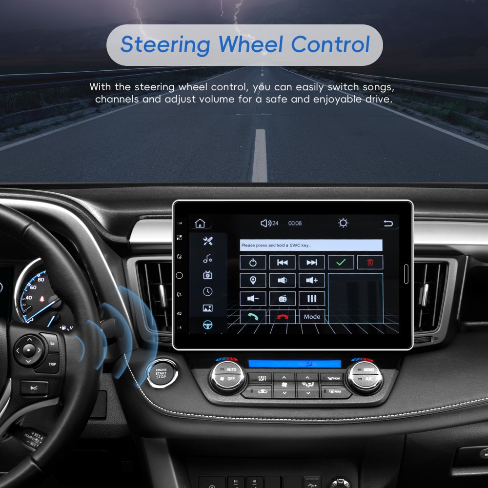 10.1″ Car Stereo Radio Single 1Din Rotatable Touch Screen Bluetooth MP5 Carplay