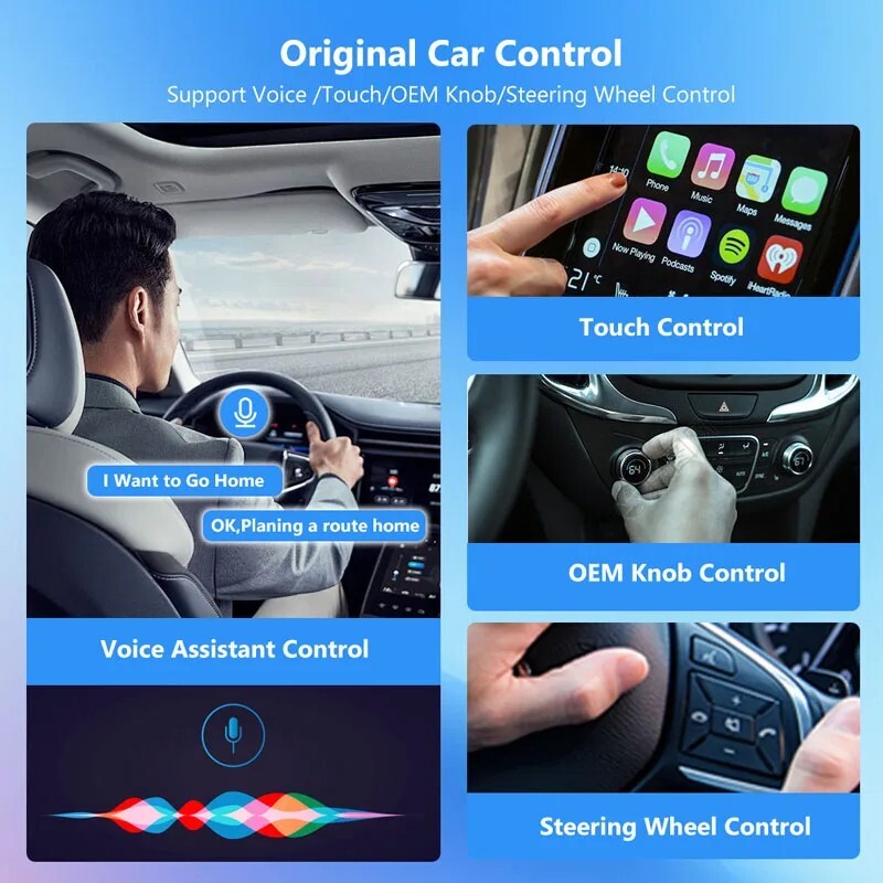 2 in 1 Android Auto Wireless Adapter & Wireless CarPlay Adapter dongle Converts