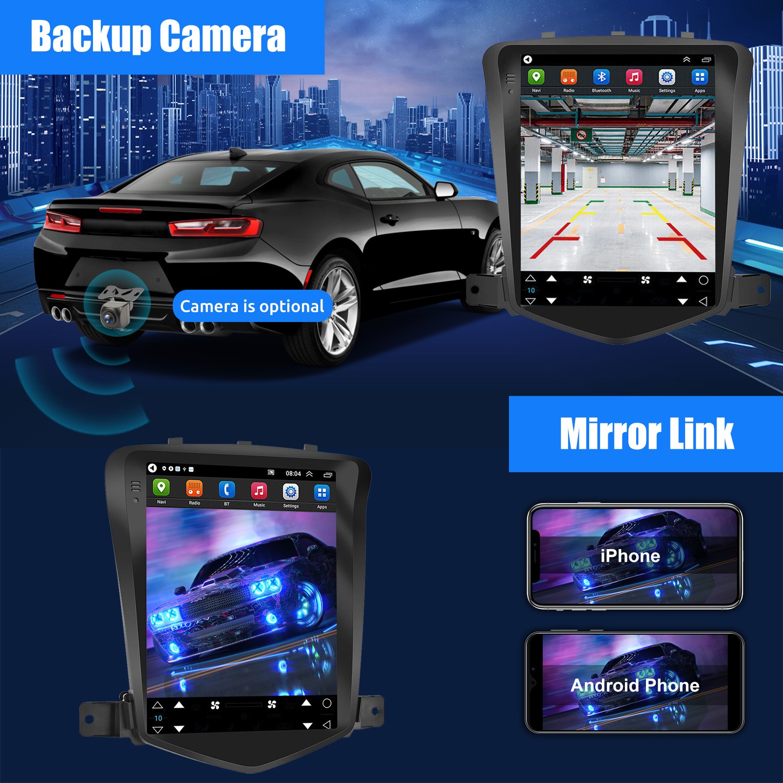 For Chevrolet Cruze 2009-15 Car Radio Stereo GPS Carplay Android 14 Tesla Screen
