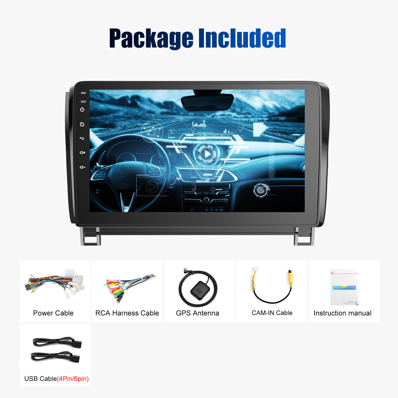 4GB+64GB For Toyota Tundra 2007-2013 Sequoia 2008-2019 Carplay Car Stereo Radio