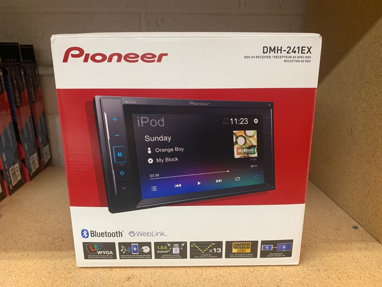 Pioneer DMH-241EX 6.2″ Digital Multimedia Receiver with Built-in Bluetooth