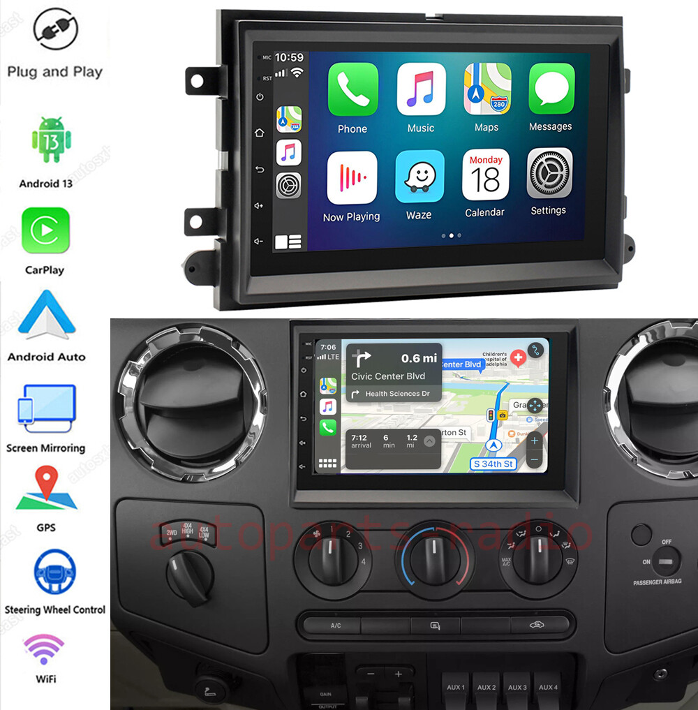 4+64G For Ford F-Series Super Duty 2008-16 Android 13 Radio Stereo Apple CarPlay