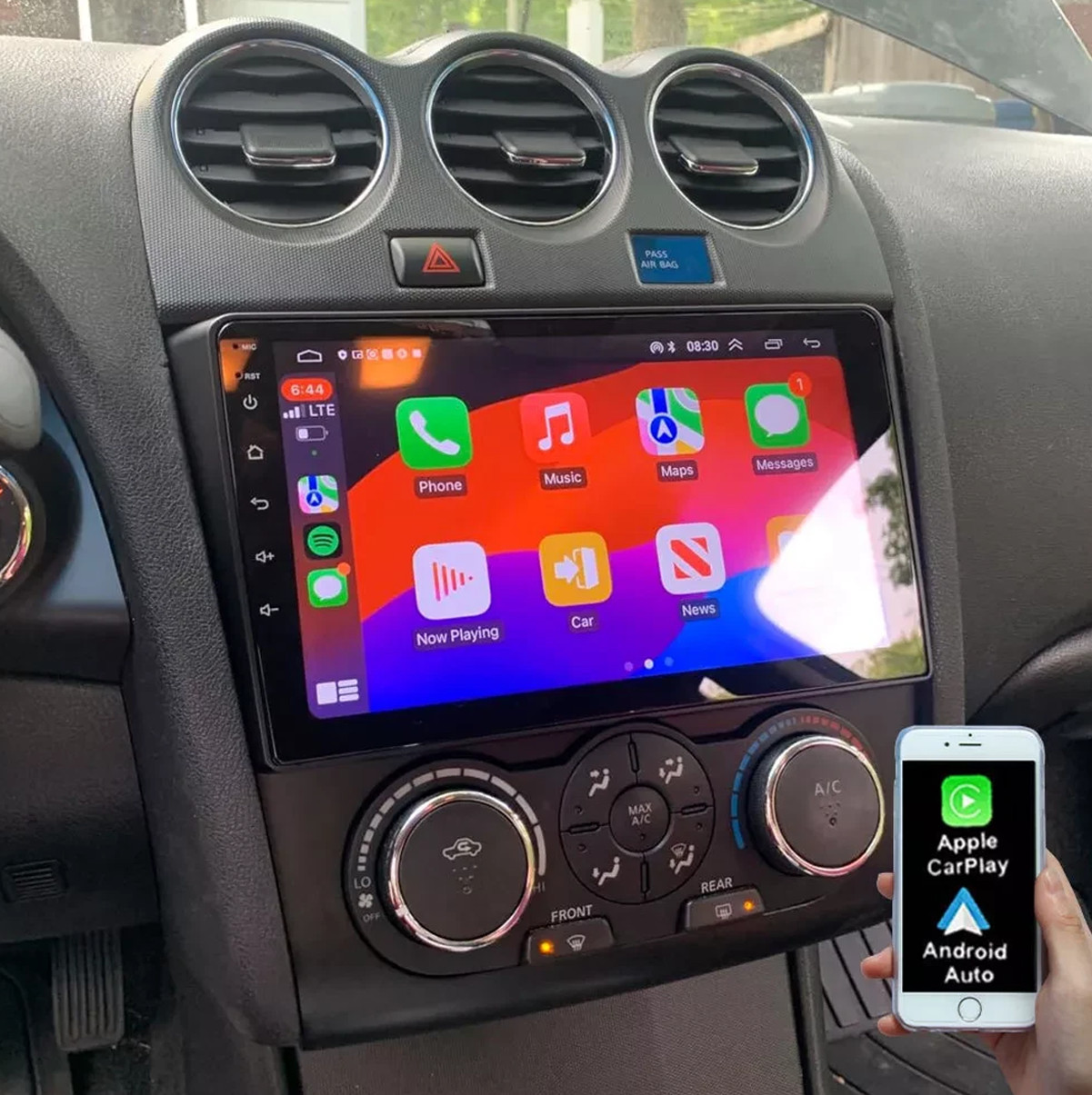 For 2008-2012 Nissan Altima Apple CarPlay Car Radio Android GPS Stereo 64GB