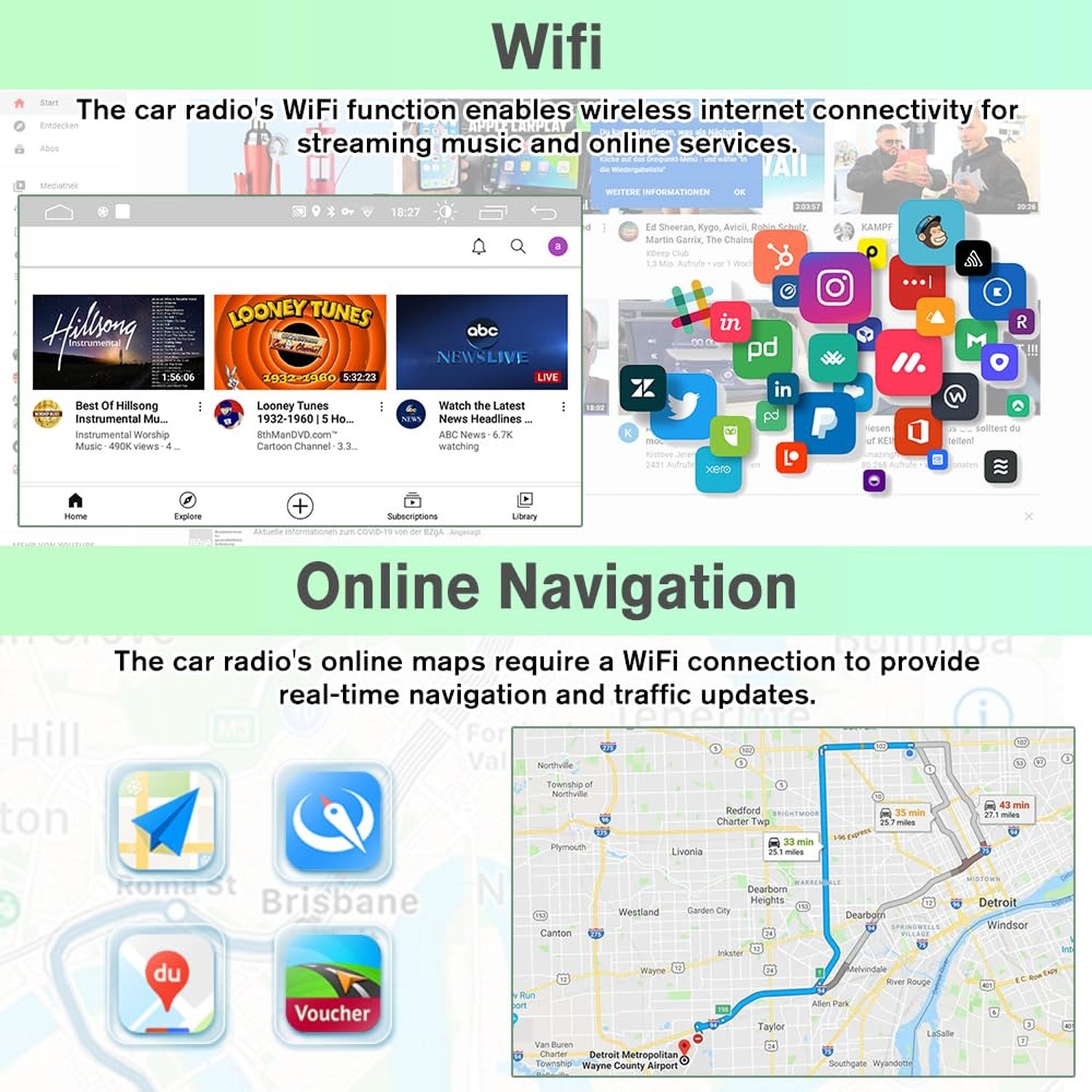 Android Radio for Jeep 2007-2016, Dodge RAM 2009-2012, 2GB+64GB, 7 inch Touch…