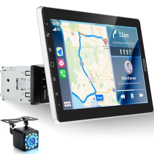10 inch Single Din Car Stereo 10.1 Touchscreen Radio with CarPlay | Android