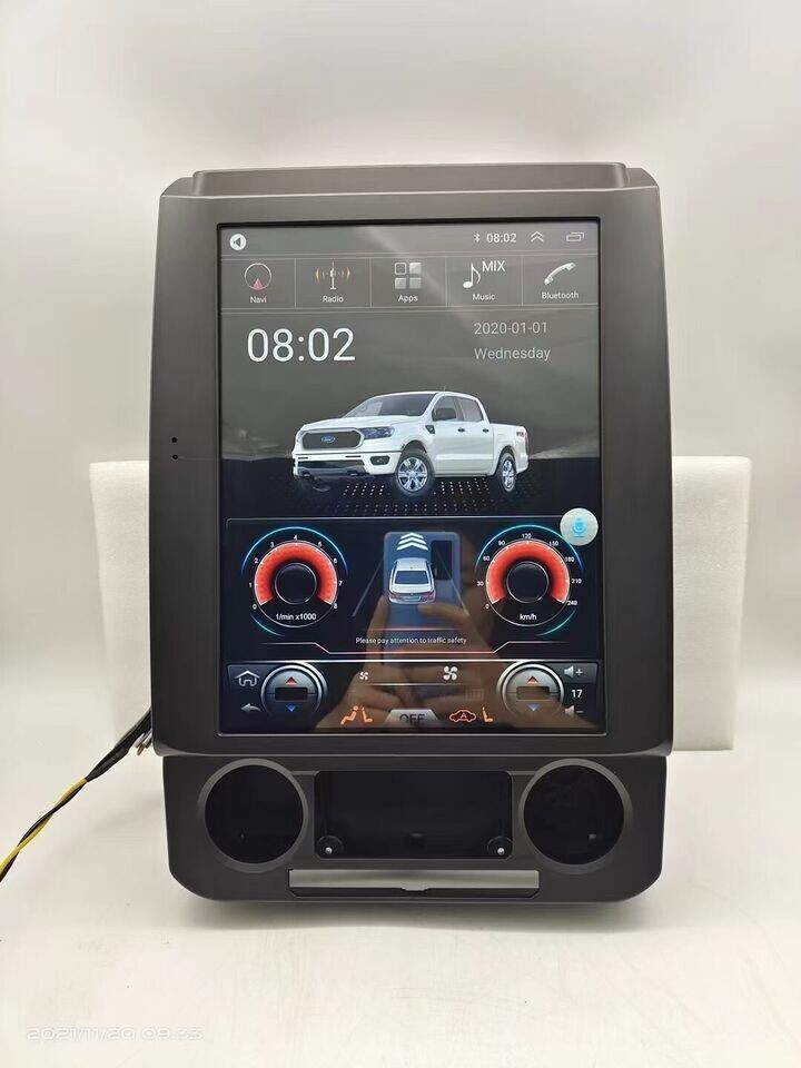 12.1″ Car Stereo Radio Gps Carplay Optional Tesla Style For Ford F150 2016-2021