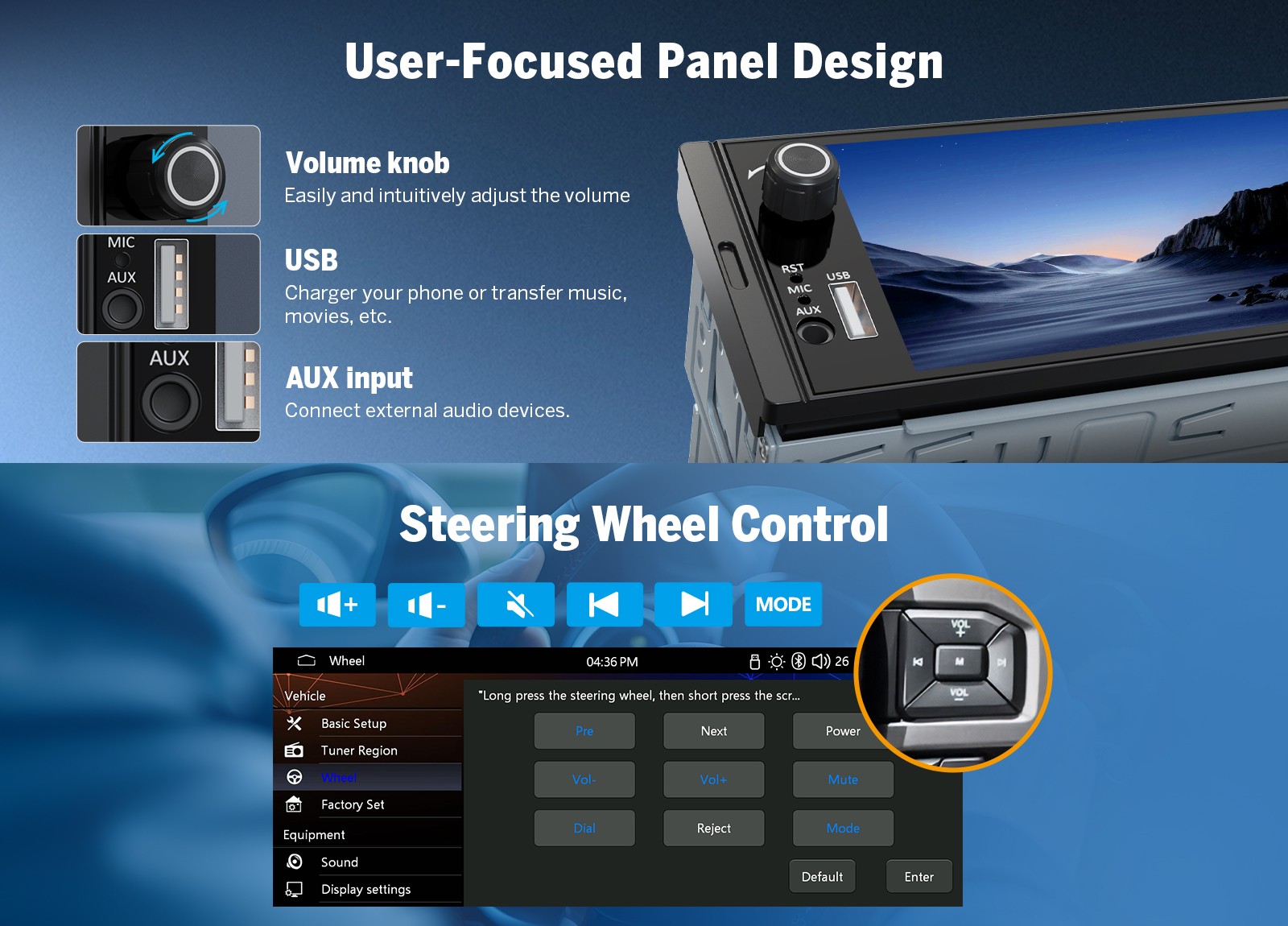 Wireless Portable 10.2″ Apple CarPlay Android Auto Touch Screen Car Radio Stereo