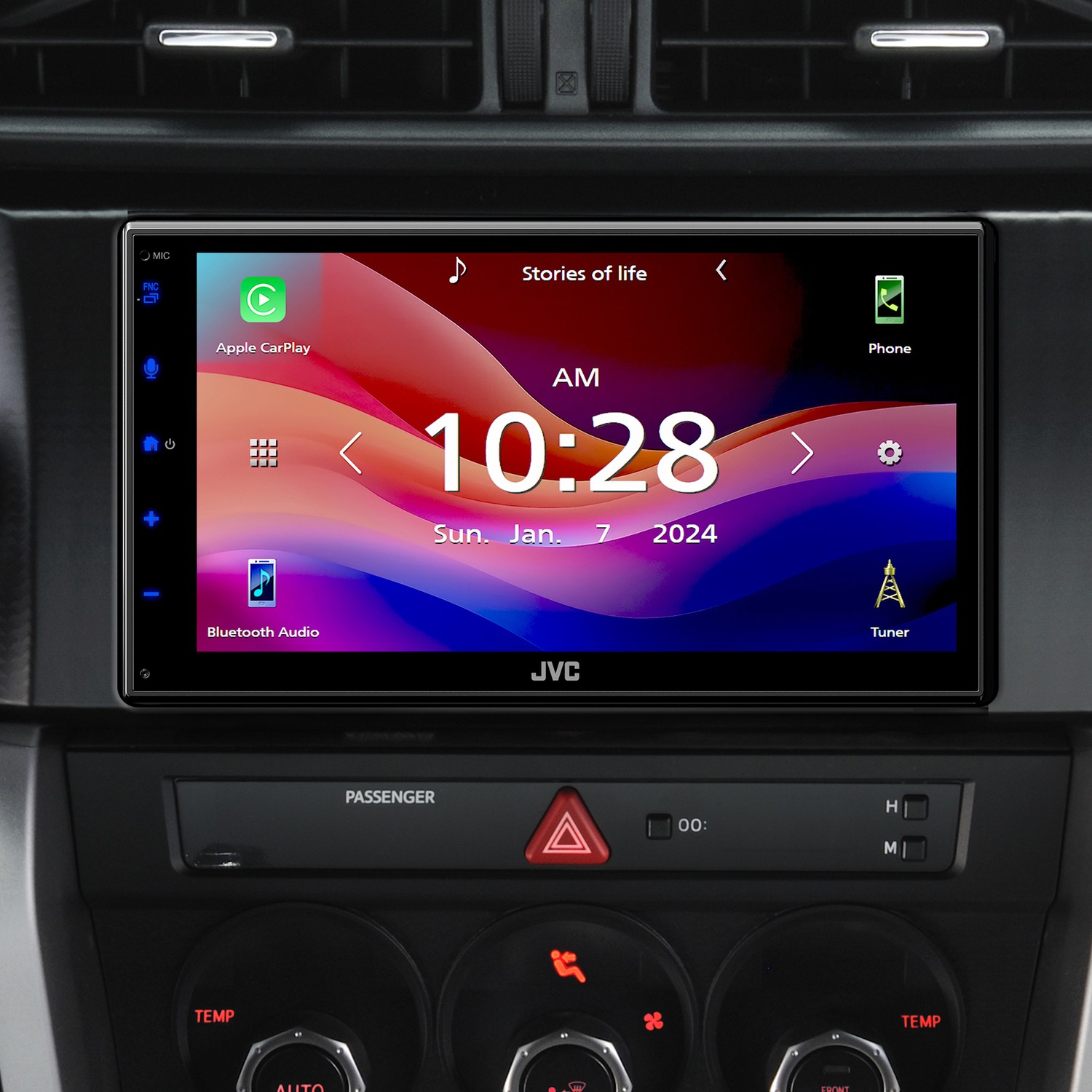 KW-M590BT 6.8-In. Car In-Dash Unit, Double-DIN/Single-DIN Short Chassis…