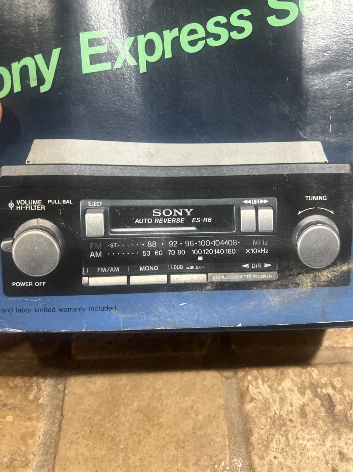 Vintage Sony ES-R6 Auto Reverse FM/AM Cassette Car Stereo