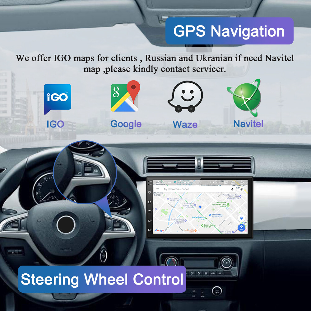 7″ Double 2Din Android 10 Car Stereo GPS Bluetooth WIFI FM Radio USB MP5 Player