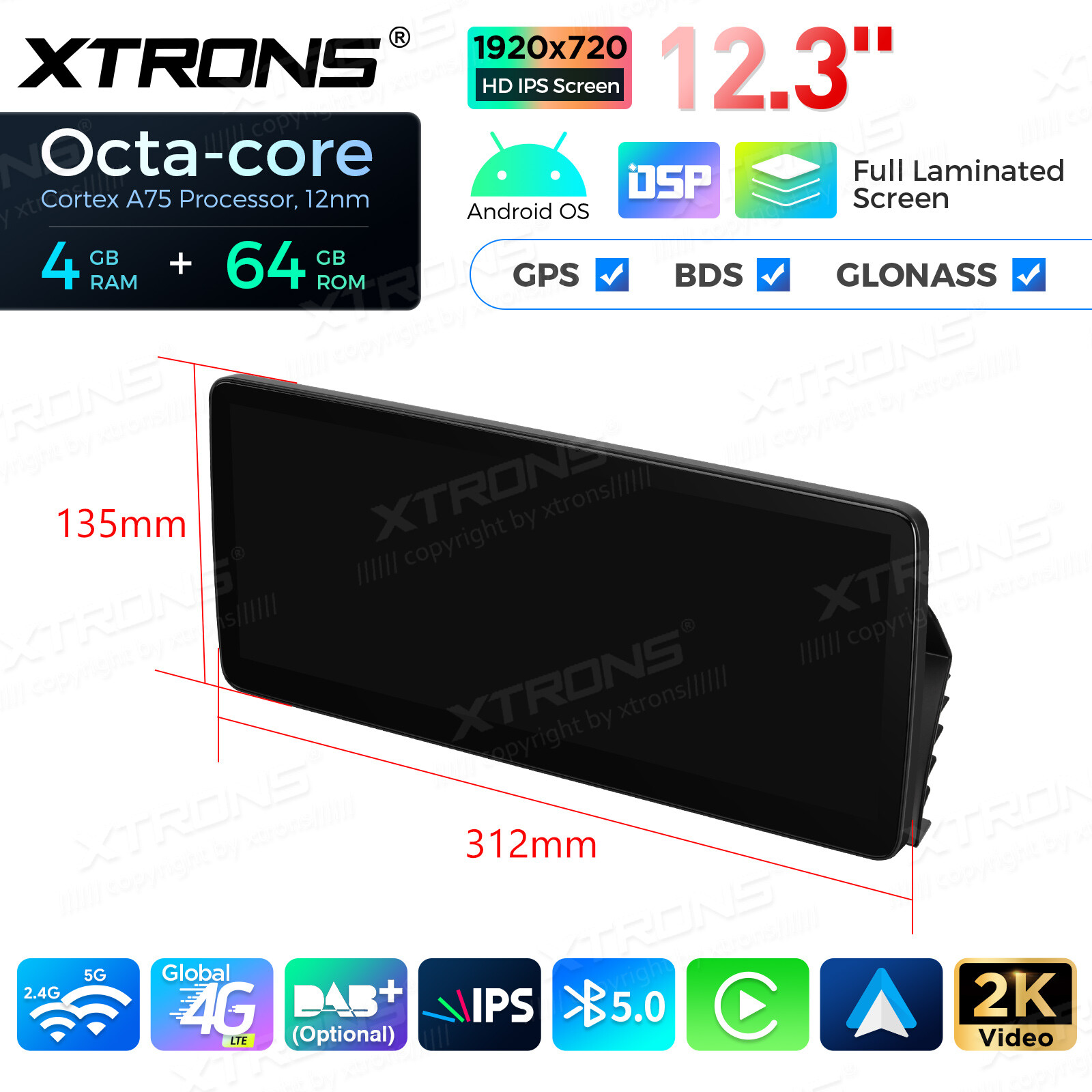 4G Android 13 Octa Core 64GB Car Play Stereo GPS WiFi 2K For BMW 5er E60 E61 CIC