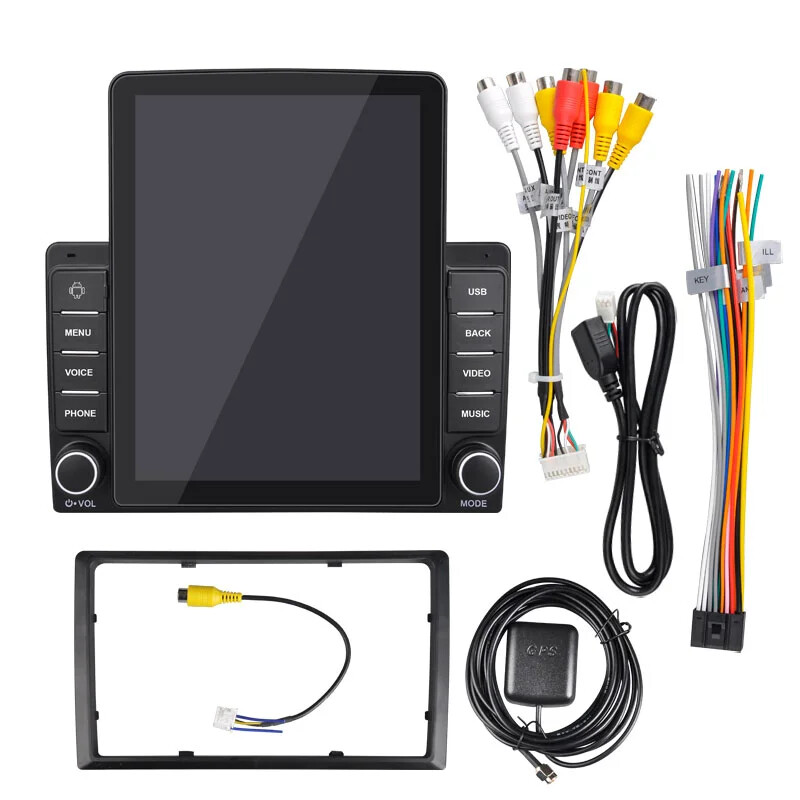 Android Vertical Radio 9.5 inch Universal Stereo With BT Wifi IPS Screen 1+16gb