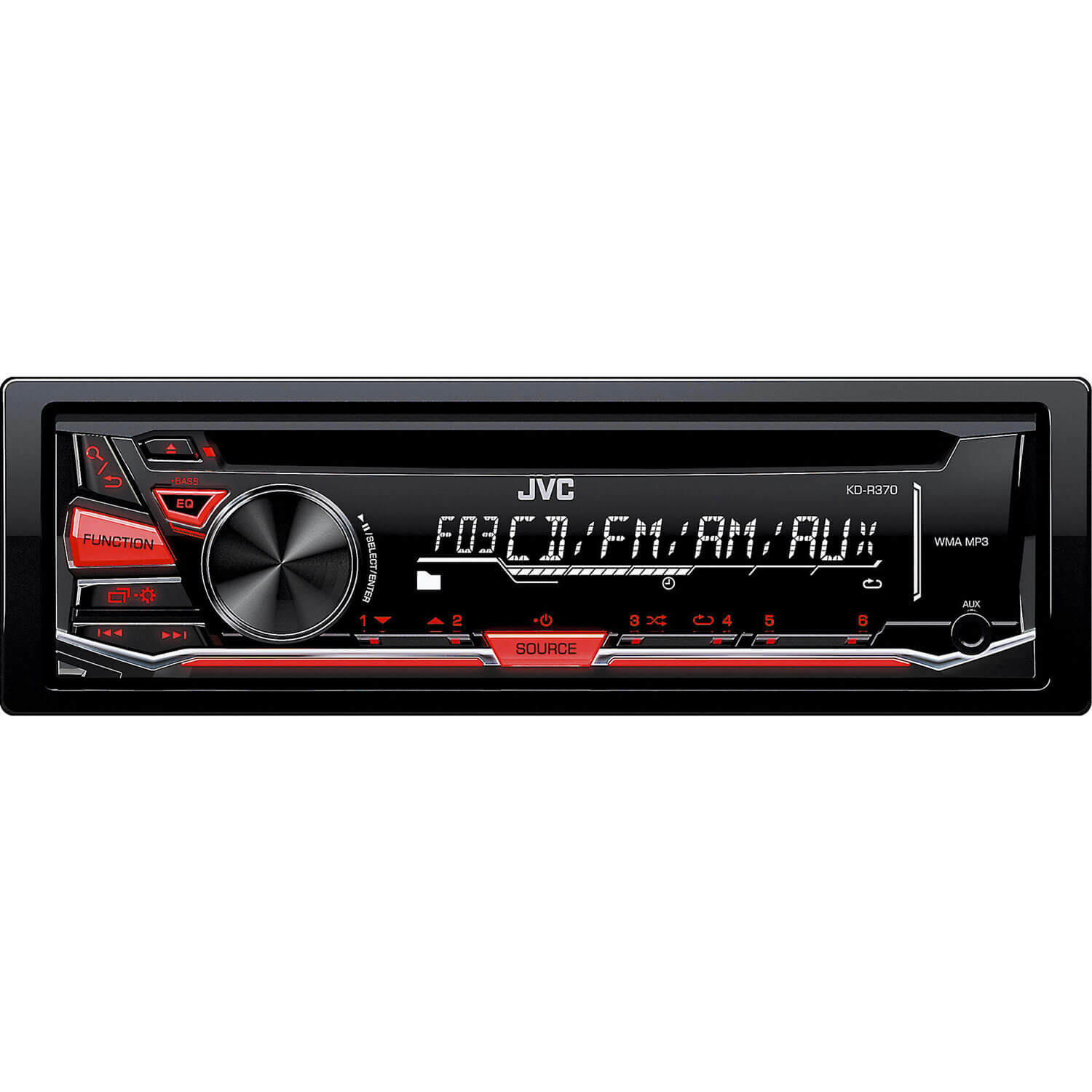 JVC KD-R370 Car Stereo CD MP3 WMA Player 3.5mm Aux In AM FM Radio Receiver 50Wx4